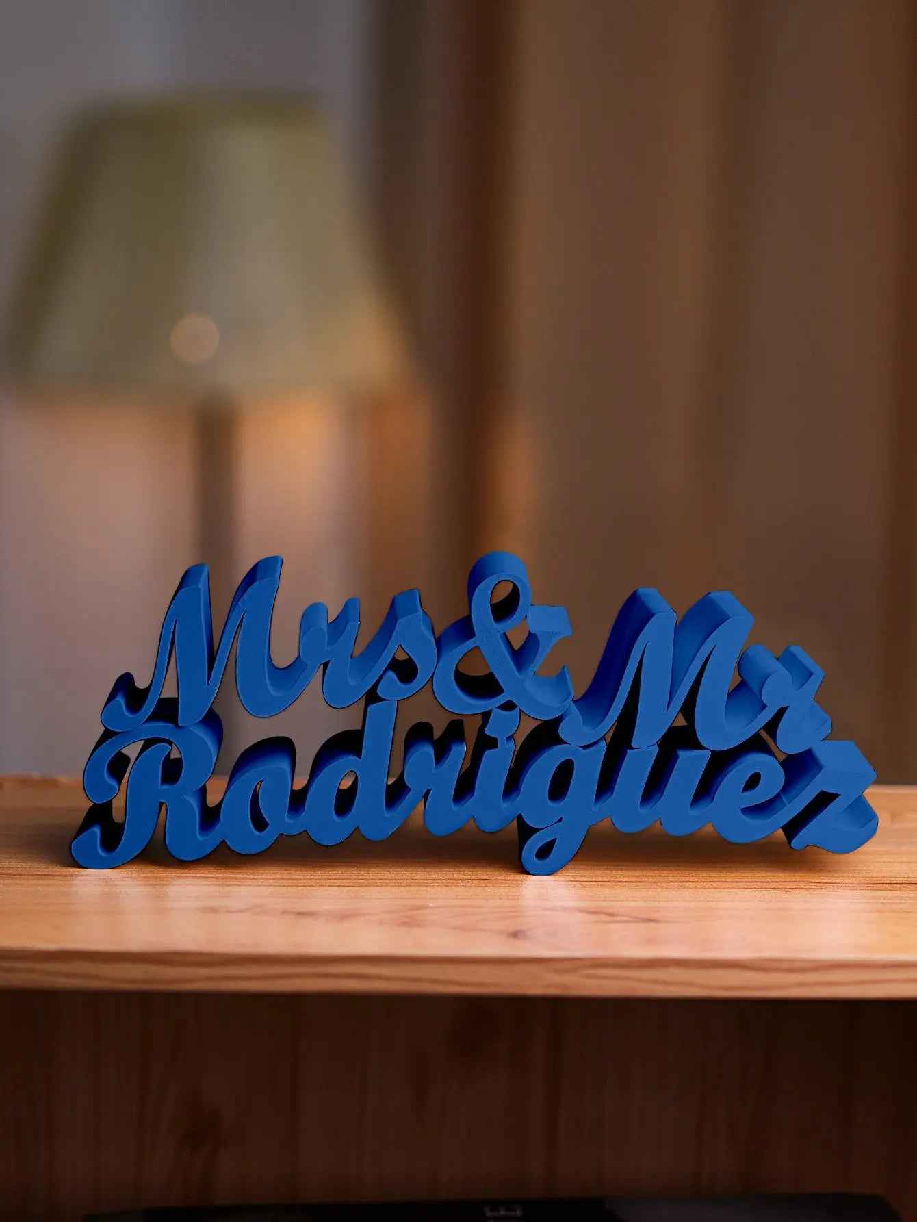 3D Printed Personalised Last Name Sign - Custom Wedding Tabletop Decor