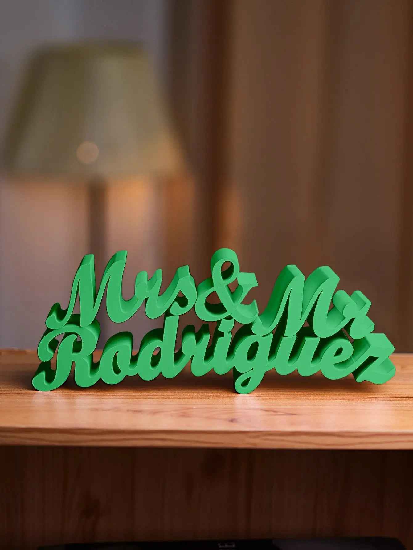 3D Printed Personalised Last Name Sign - Custom Wedding Tabletop Decor