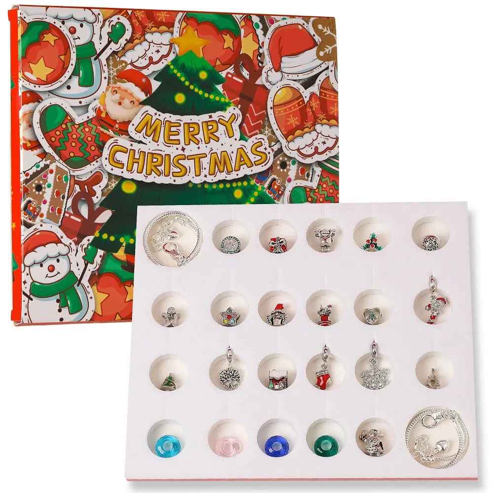 Charm Bracelet Advent Calendar (Christmas Countdown Surprise Blind Box 24pc)