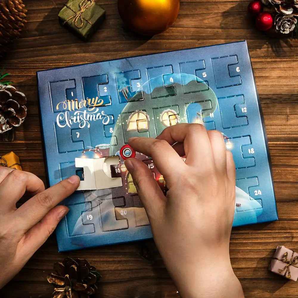 Christmas Charm Surprise Blind Box Charm Bracelet/Necklace 24 Calendar Countdown Gift Box Bracelet DIY Charms