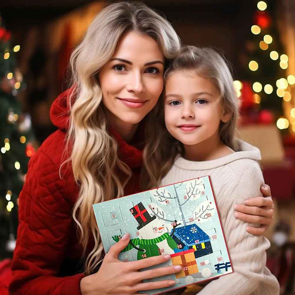 Christmas Charm Surprise Blind Box Charm Bracelet/Necklace 24 Calendar Countdown Gift Box Bracelet DIY Charms
