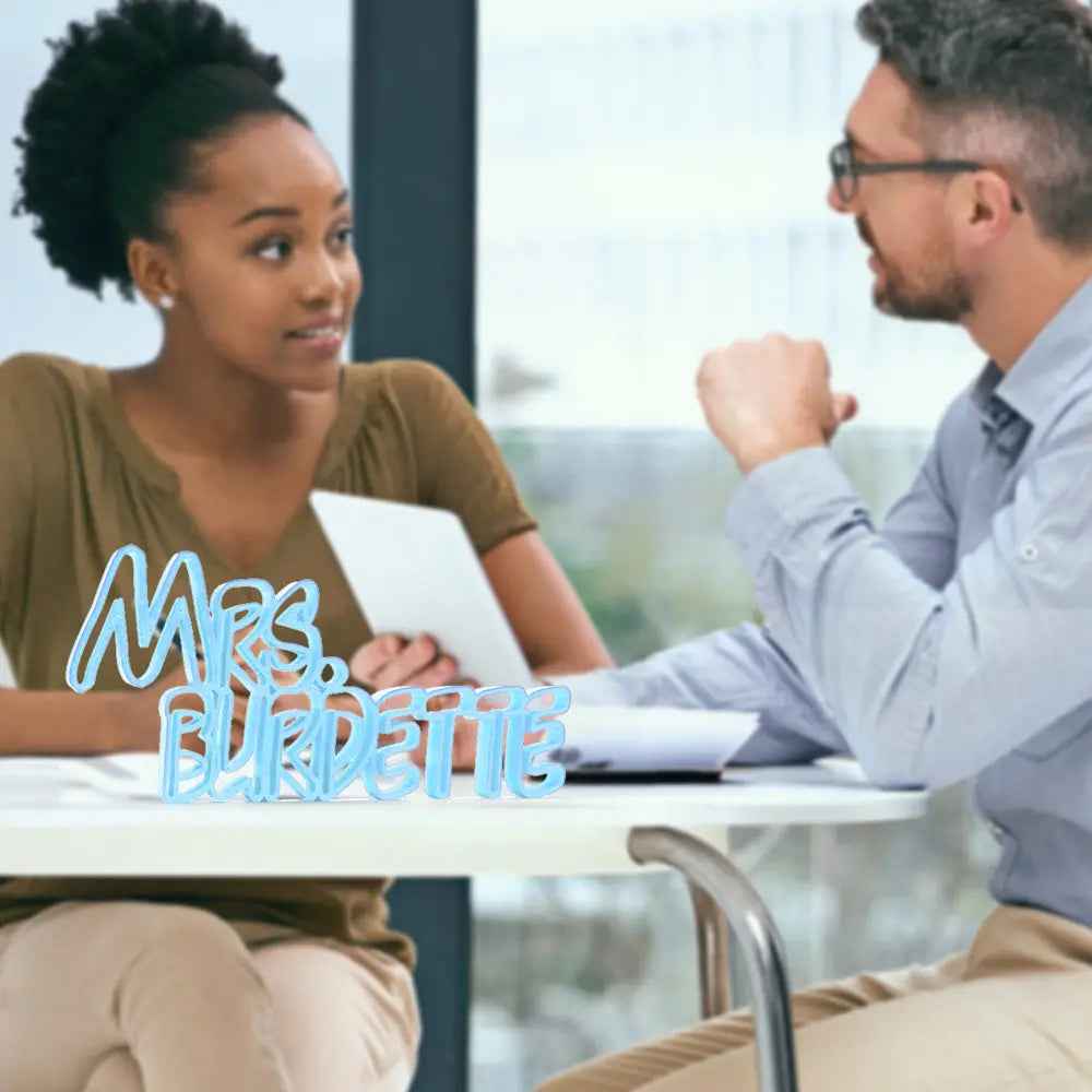 Custom 3D Name Plate Personalised Desk Name Plates Gift for Teacher, Friends, Family