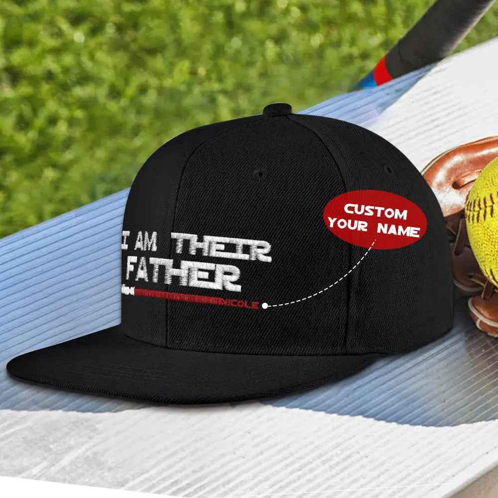 Custom Lightsaber Baseball Cap - Personalised 'I Am Their Father' Gift for Dad - Fathers Day Gift