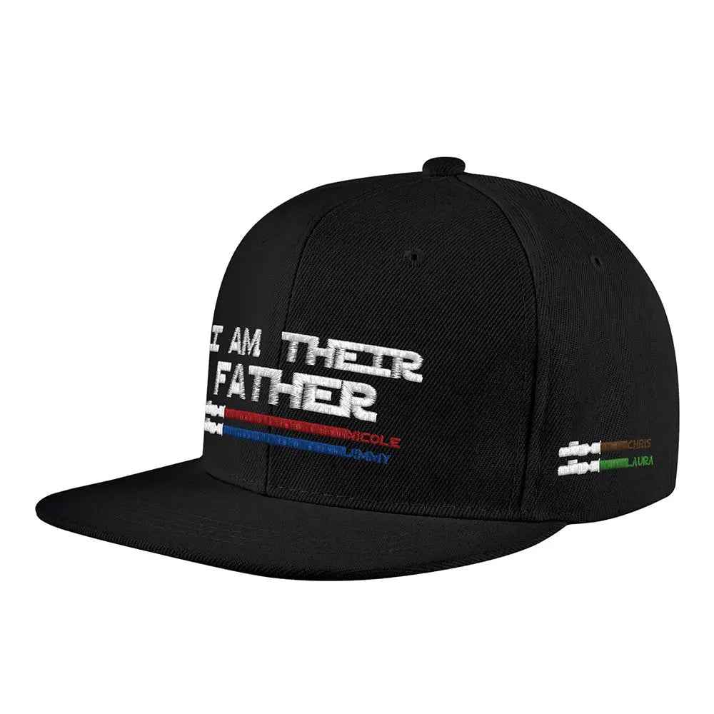 Custom Lightsaber Baseball Cap - Personalised 'I Am Their Father' Gift for Dad - Fathers Day Gift