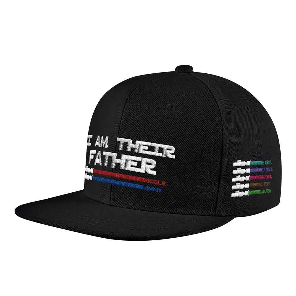 Custom Lightsaber Baseball Cap - Personalised 'I Am Their Father' Gift for Dad - Fathers Day Gift
