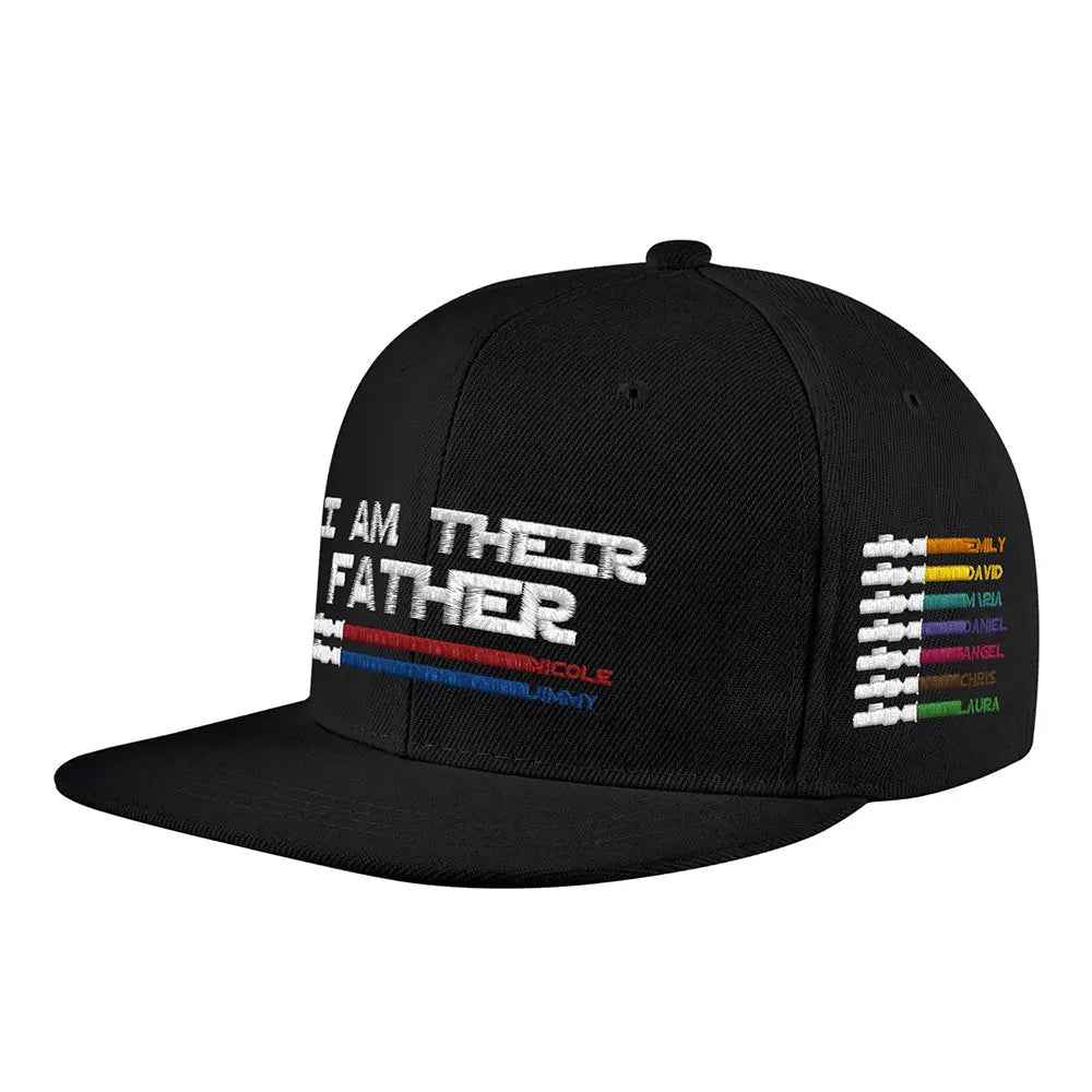 Custom Lightsaber Baseball Cap - Personalised 'I Am Their Father' Gift for Dad - Fathers Day Gift