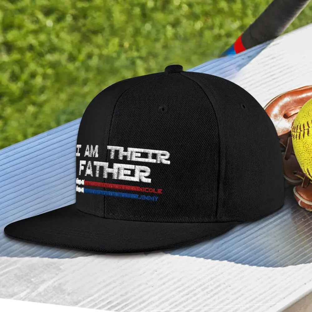 Custom Lightsaber Baseball Cap - Personalised 'I Am Their Father' Gift for Dad - Fathers Day Gift