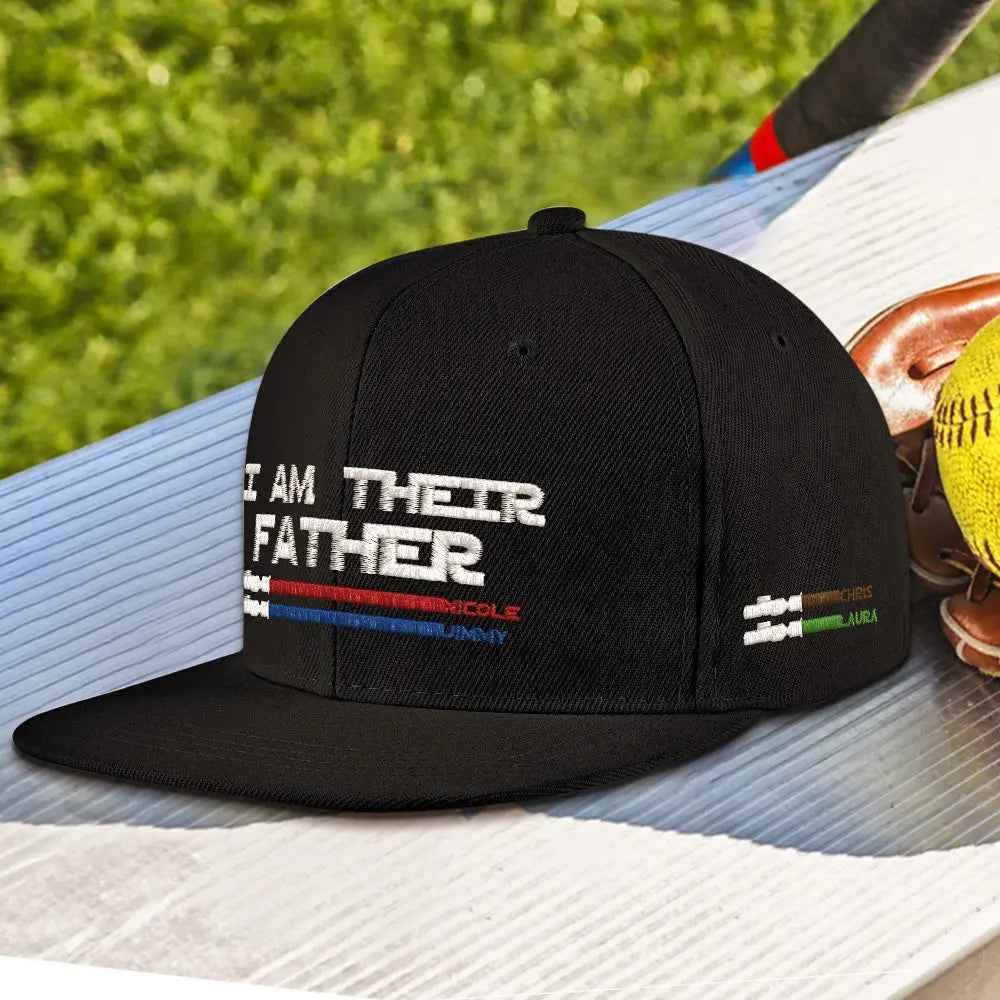 Custom Lightsaber Baseball Cap - Personalised 'I Am Their Father' Gift for Dad - Fathers Day Gift