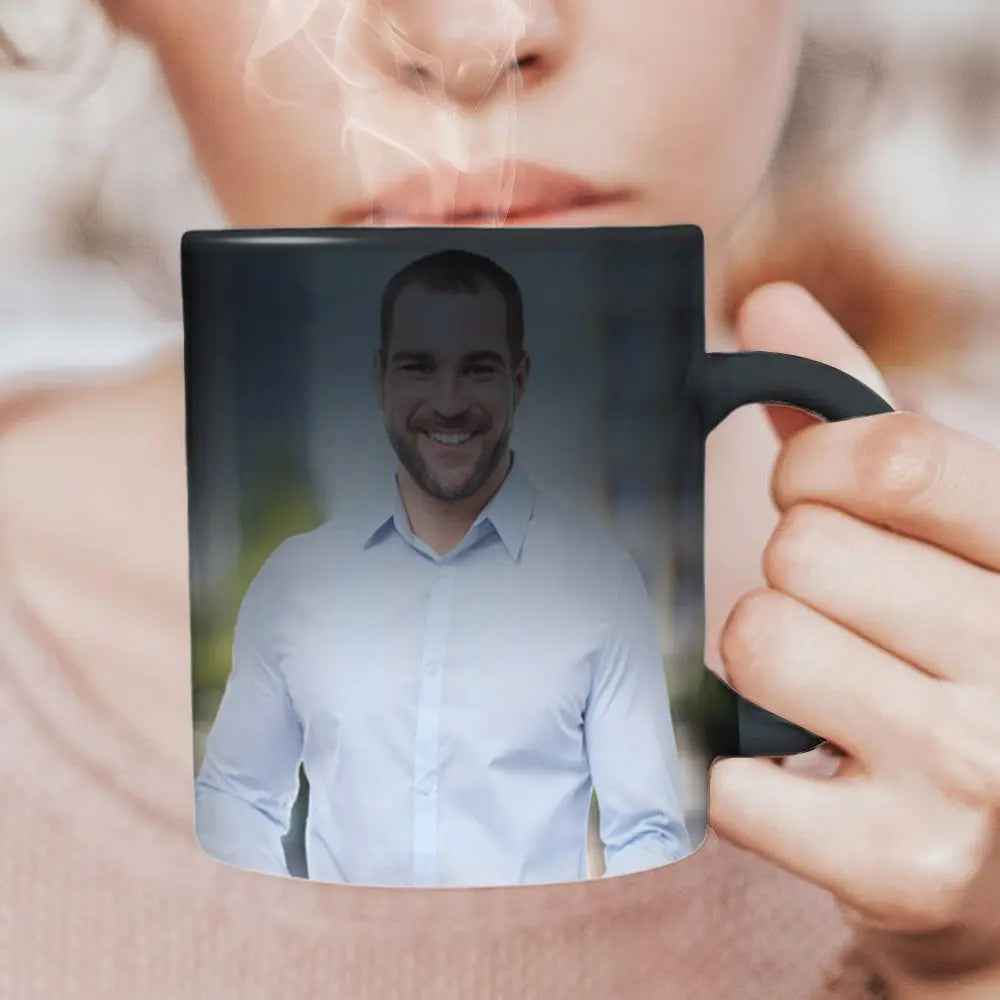Custom Magic Photo Mug - Personalised Colour Changing Coffee Mug - Customised Photo Gift