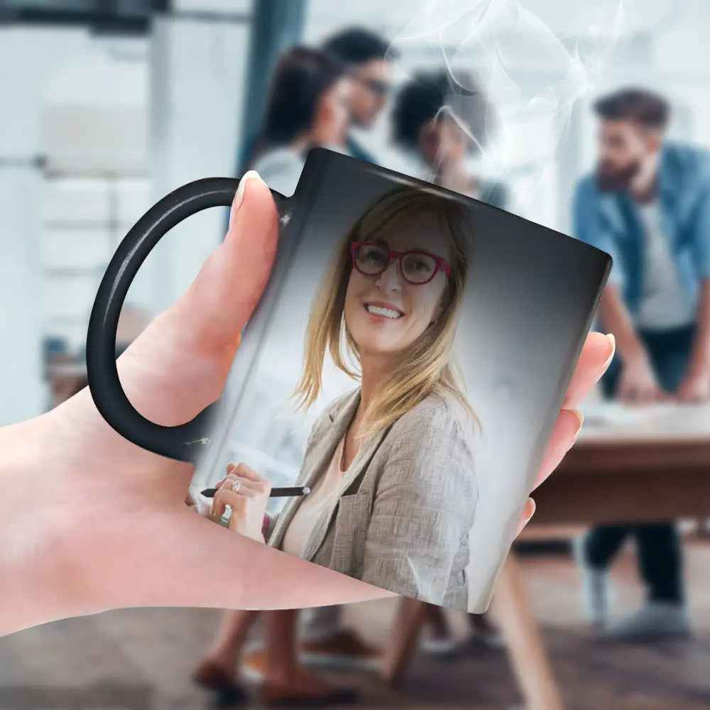 Custom Magic Photo Mug - Personalised Colour Changing Coffee Mug - Customised Photo Gift