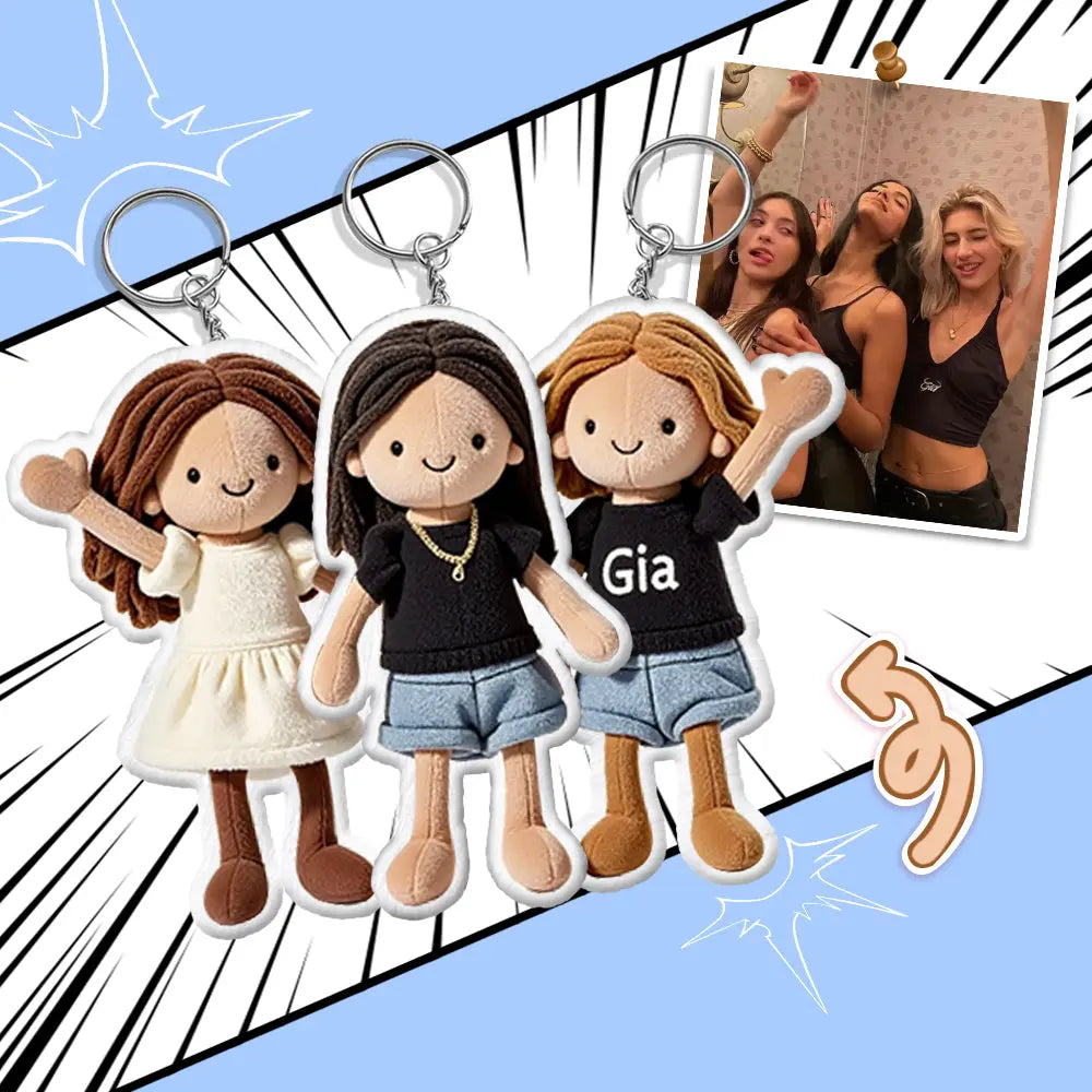Personalised Pet Keyring, Custom Photo Keyring, Personalised Plush Figure Keyring, Personalised Keyring, Custom Photo Gift, Pet Photo Keyring, Girlfriend Photo Keyring, Boyfriend Photo Keyring, Mum Photo Keyring, Dad Photo Keyring