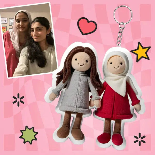 Personalised Pet Keyring, Custom Photo Keyring, Personalised Plush Figure Keyring, Personalised Keyring, Custom Photo Gift, Pet Photo Keyring, Girlfriend Photo Keyring, Boyfriend Photo Keyring, Mum Photo Keyring, Dad Photo Keyring