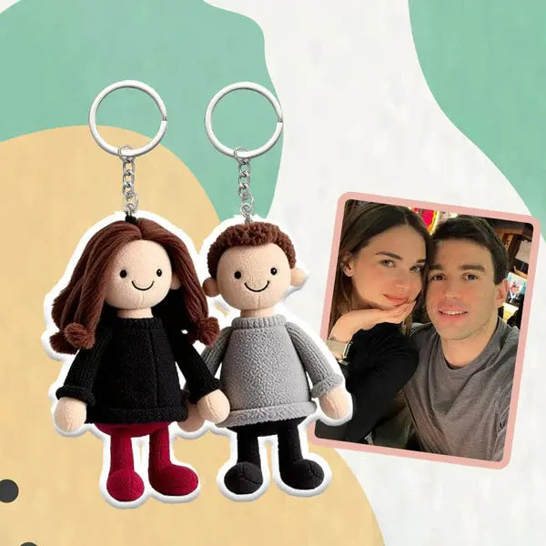 Custom Mini Me Plush Keychain, Personalised Plush Doll Keychain, Custom Photo Keychain Gift, Soft Keychain Charm, Pet Keychain, Mini Me Keepsake, Unique Gift For Couples, Kids Photo Plush Keychain, Quirky Gifts, Custom Bag Charm, Mini Me Plush Keyring, Kids Photo Plush Keyring