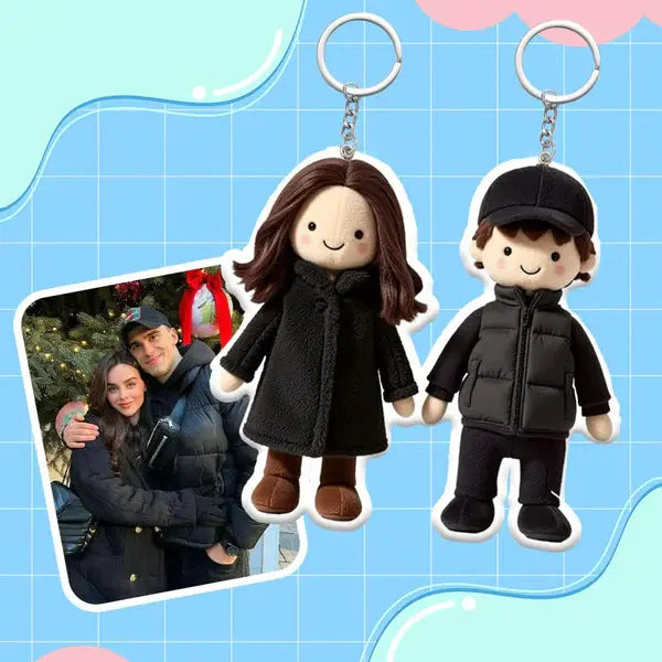 Custom Mini Me Plush Keychain, Personalised Plush Doll Keychain, Custom Photo Keychain Gift, Soft Keychain Charm, Pet Keychain, Mini Me Keepsake, Unique Gift For Couples, Kids Photo Plush Keychain, Quirky Gifts, Custom Bag Charm, Mini Me Plush Keyring, Kids Photo Plush Keyring