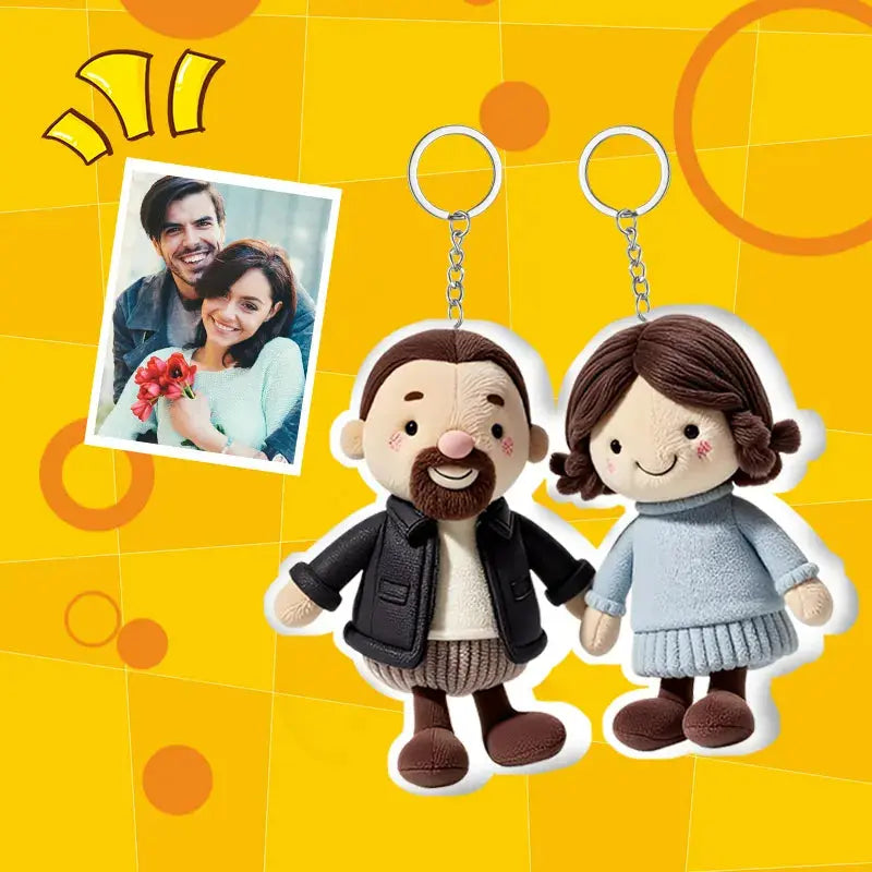 Personalised Pet Keyring, Custom Photo Keyring, Personalised Plush Figure Keyring, Personalised Keyring, Custom Photo Gift, Pet Photo Keyring, Girlfriend Photo Keyring, Boyfriend Photo Keyring, Mum Photo Keyring, Dad Photo Keyring