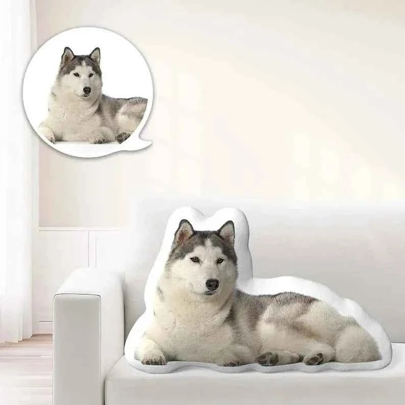 Custom Picture Pillow - Personalised Cat/Dog/Face Shaped Home Decor - Unique Gifts