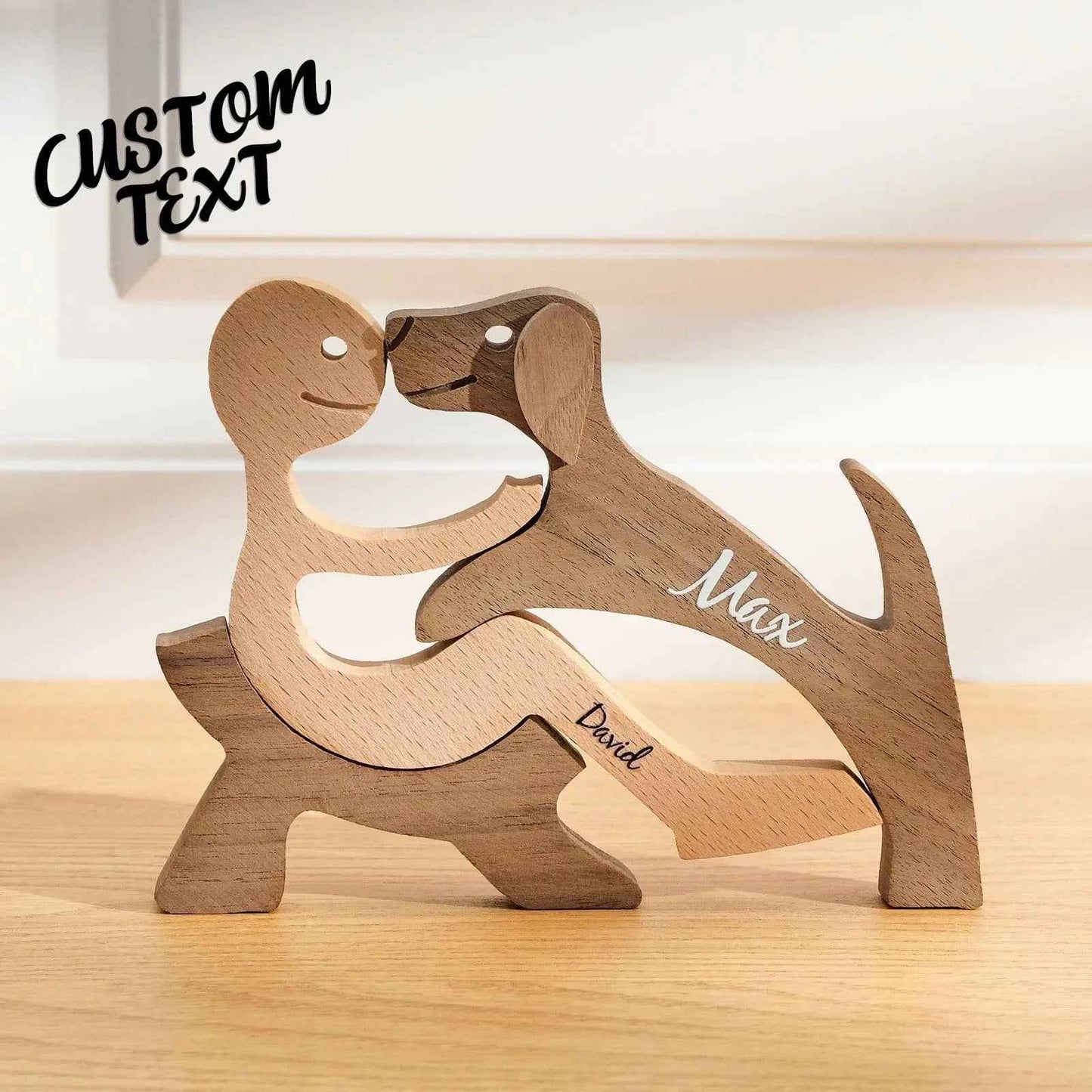 Custom Wooden Pet Name Blocks - Personalised Table Decor Gift for Pet Lovers