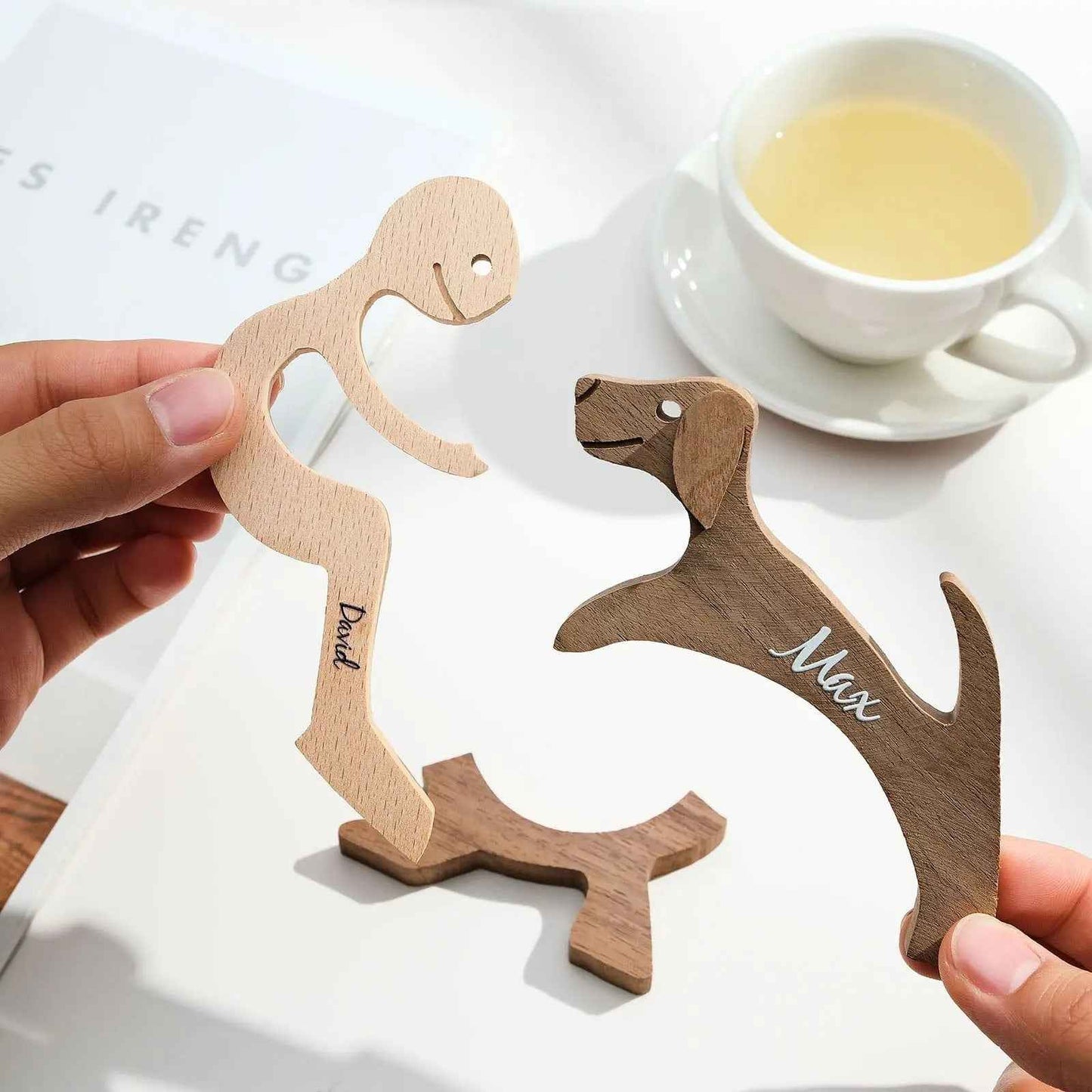 Custom Wooden Pet Name Blocks - Personalised Table Decor Gift for Pet Lovers