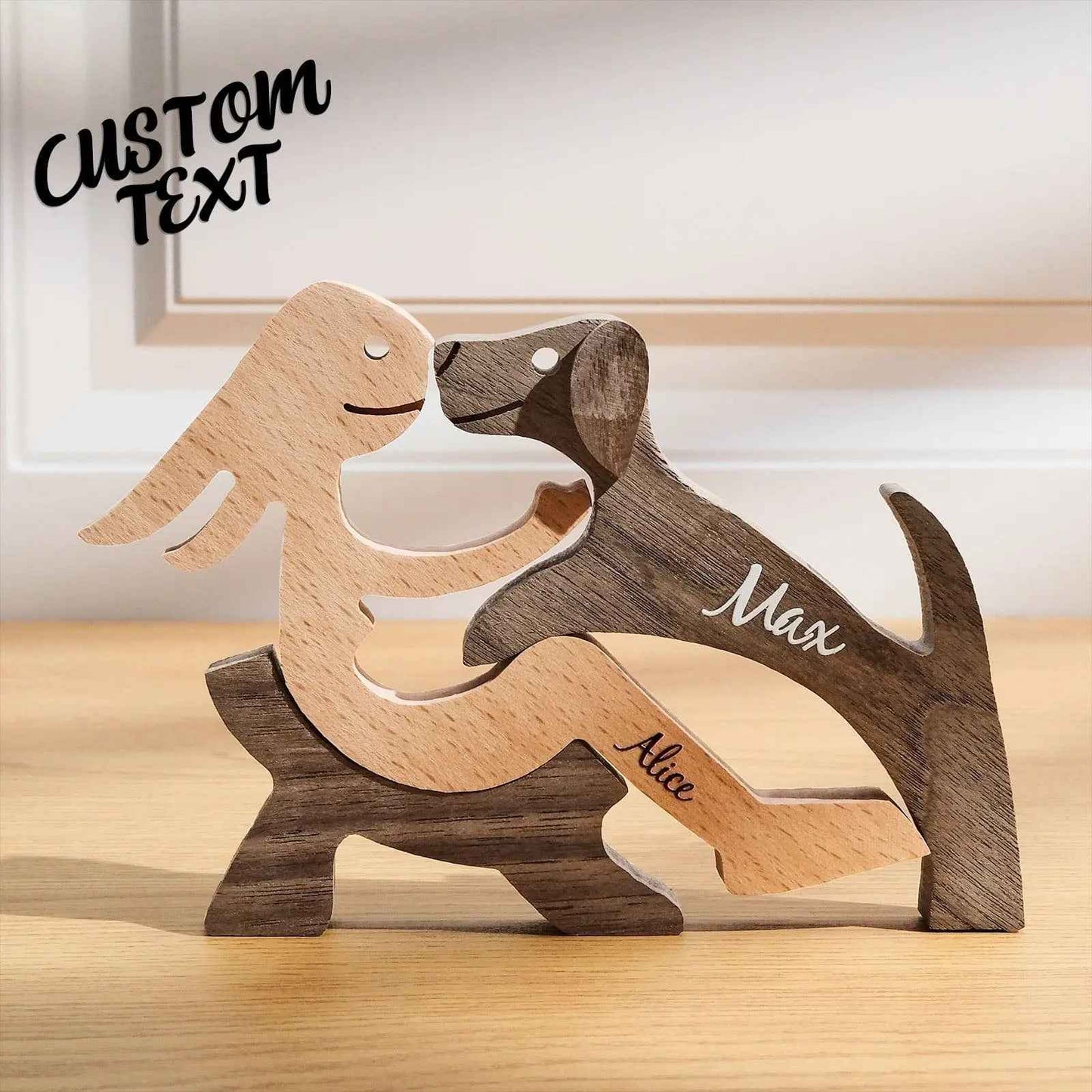 Custom Wooden Pet Name Blocks - Personalised Table Decor Gift for Pet Lovers