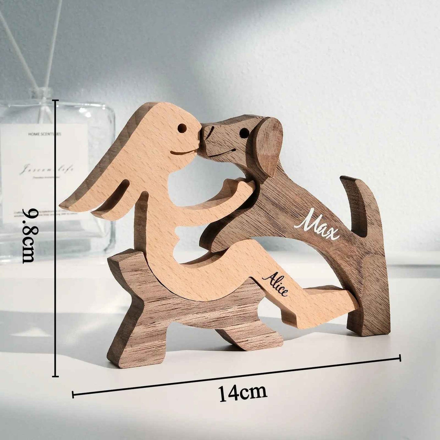 Custom Wooden Pet Name Blocks - Personalised Table Decor Gift for Pet Lovers
