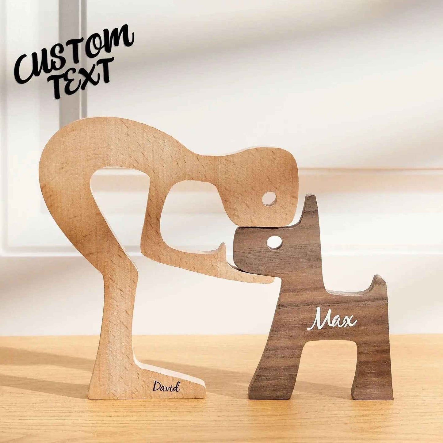 Custom Wooden Pet Name Blocks - Personalised Table Decor Gift for Pet Lovers