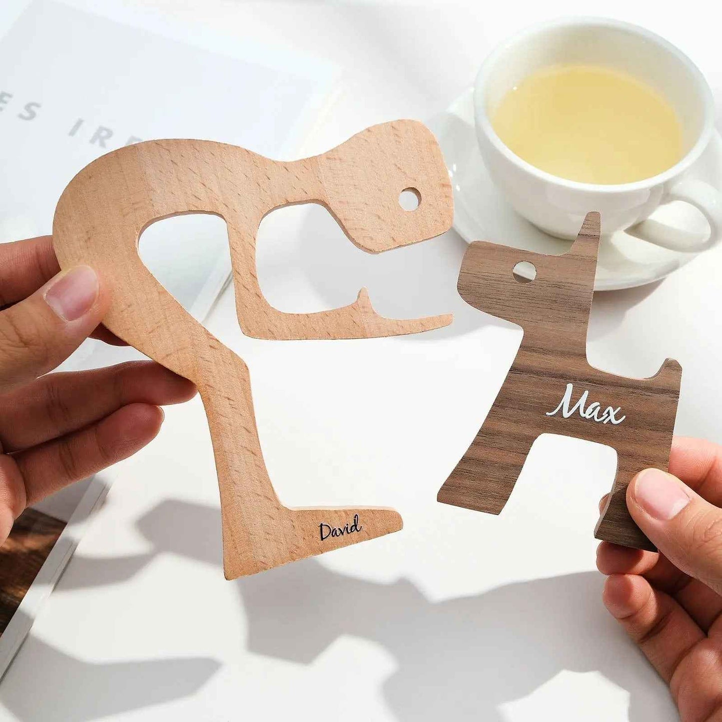 Custom Wooden Pet Name Blocks - Personalised Table Decor Gift for Pet Lovers