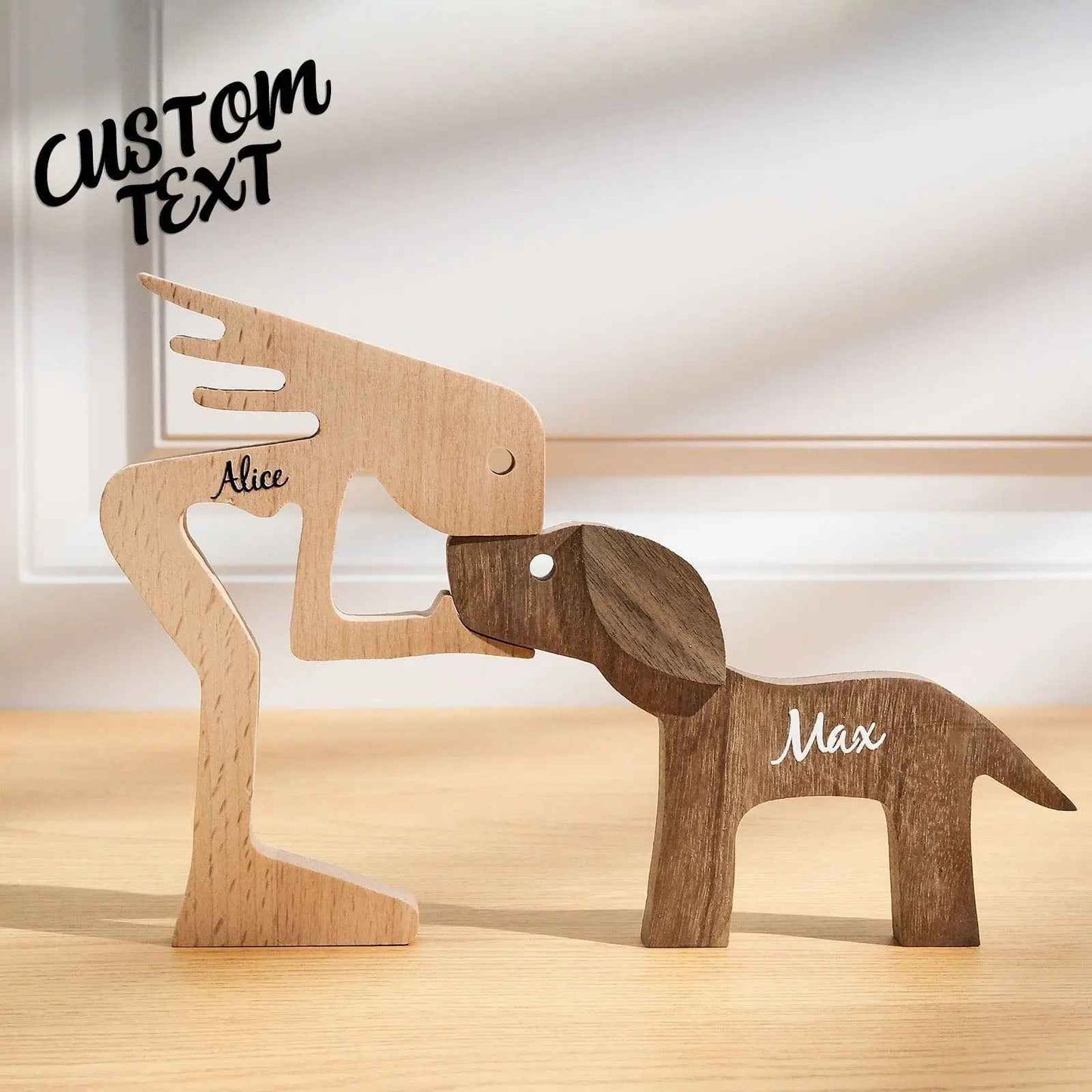 Custom Wooden Pet Name Blocks - Personalised Table Decor Gift for Pet Lovers