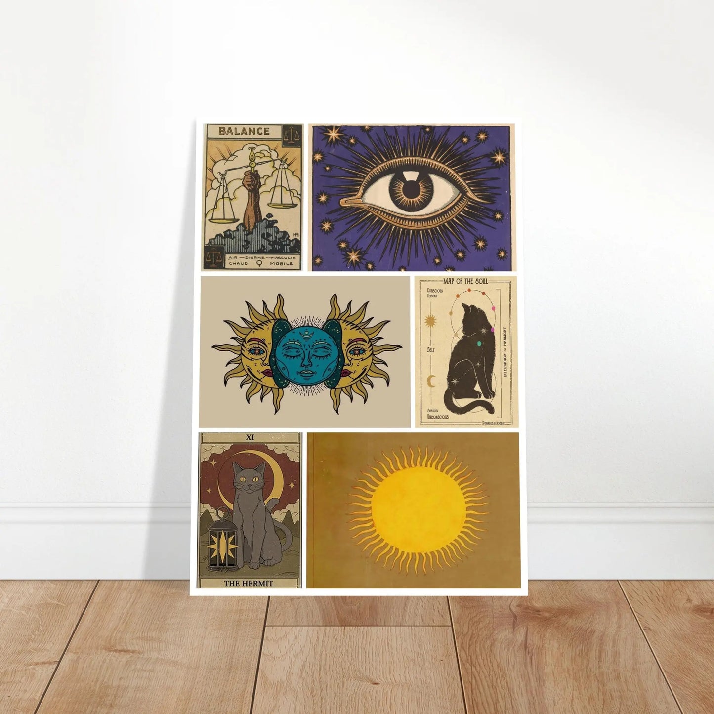 Mystical wall art, Celestial-themed posters, Premium matte paper artwork, Bohemian decor posters, Tarot and astrology-inspired art, Esoteric wall decor