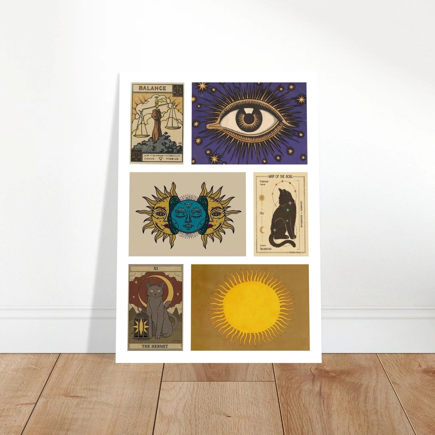 Mystical wall art, Celestial-themed posters, Premium matte paper artwork, Bohemian decor posters, Tarot and astrology-inspired art, Esoteric wall decor