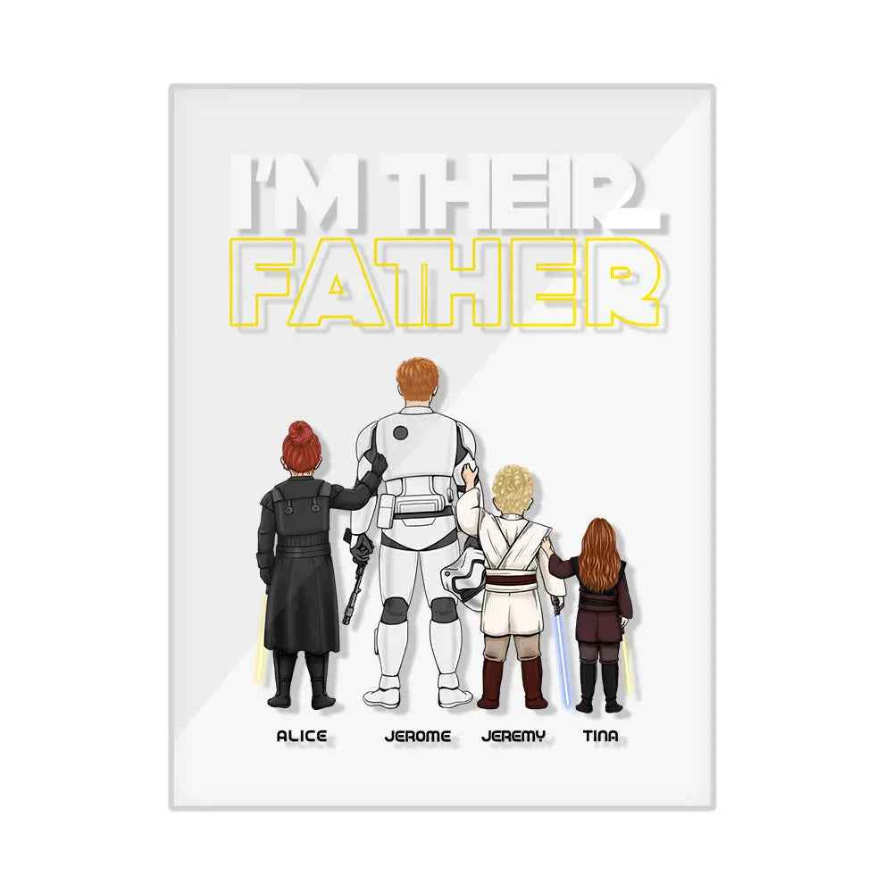 Personalised I Am Their Father Night Light - Custom I'm Their Father Acrylic Plaque