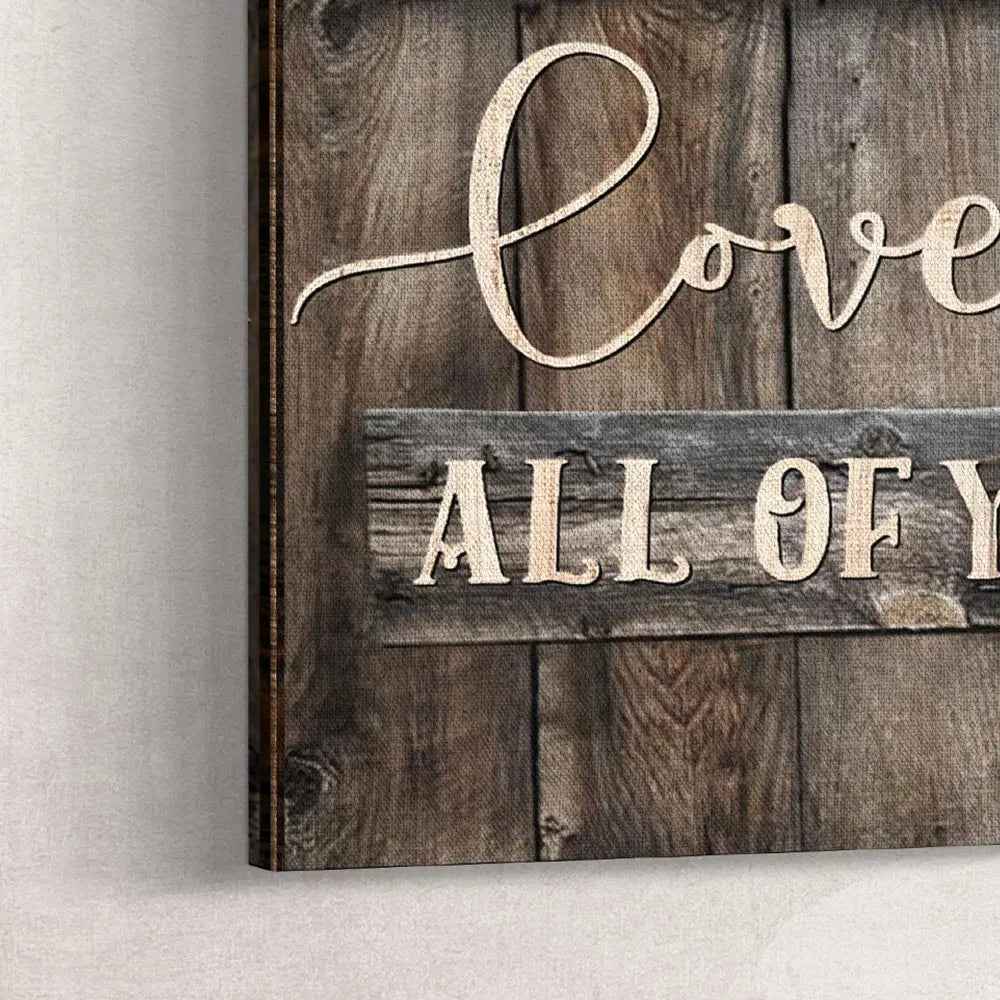 Personalised Photo Canvas Wall Art - 'All of Me Loves All of You' Custom Decor