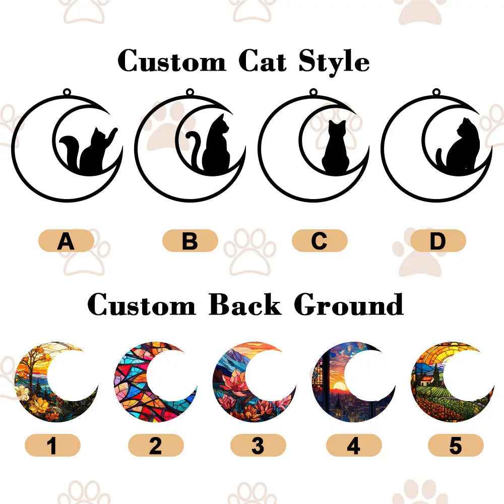 Unique Cat Memorial Suncatcher - Custom Pet Ornament for Pet Lovers, Pet Sympathy Gift