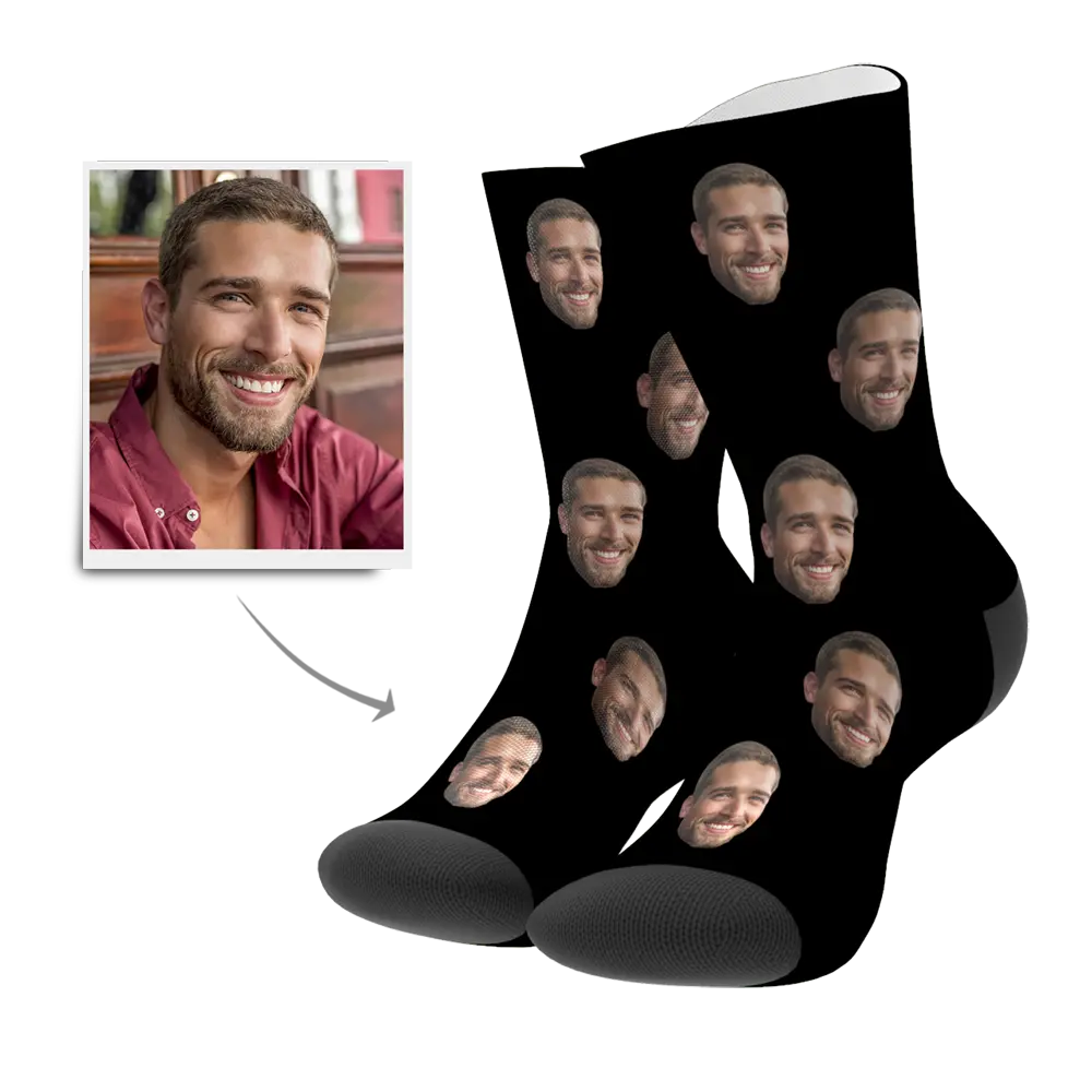 Customised Face Socks, Personalised gifts for fashion lovers, Unique custom gift ideas, Trending personalised face socks, Popular custom fashion items, Best Personalised Socks, Personalised custom face socks with photo, Custom photo socks for special occasions, Unique personalised gift socks for men and women, High-quality custom casual socks with face print, Custom printed socks with vibrant colours