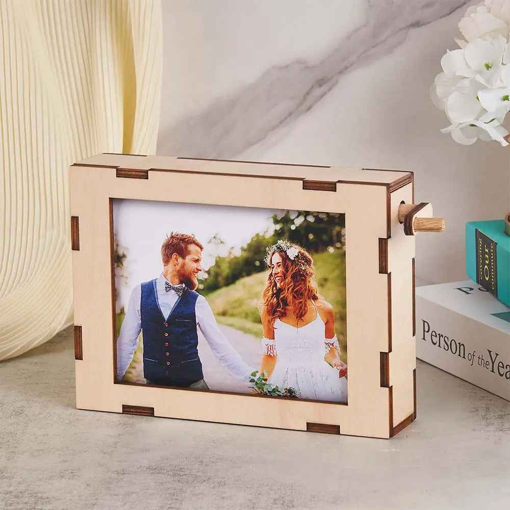 Unique Rolling Photo Frame - Personalised Wooden Decor for Special Occasions