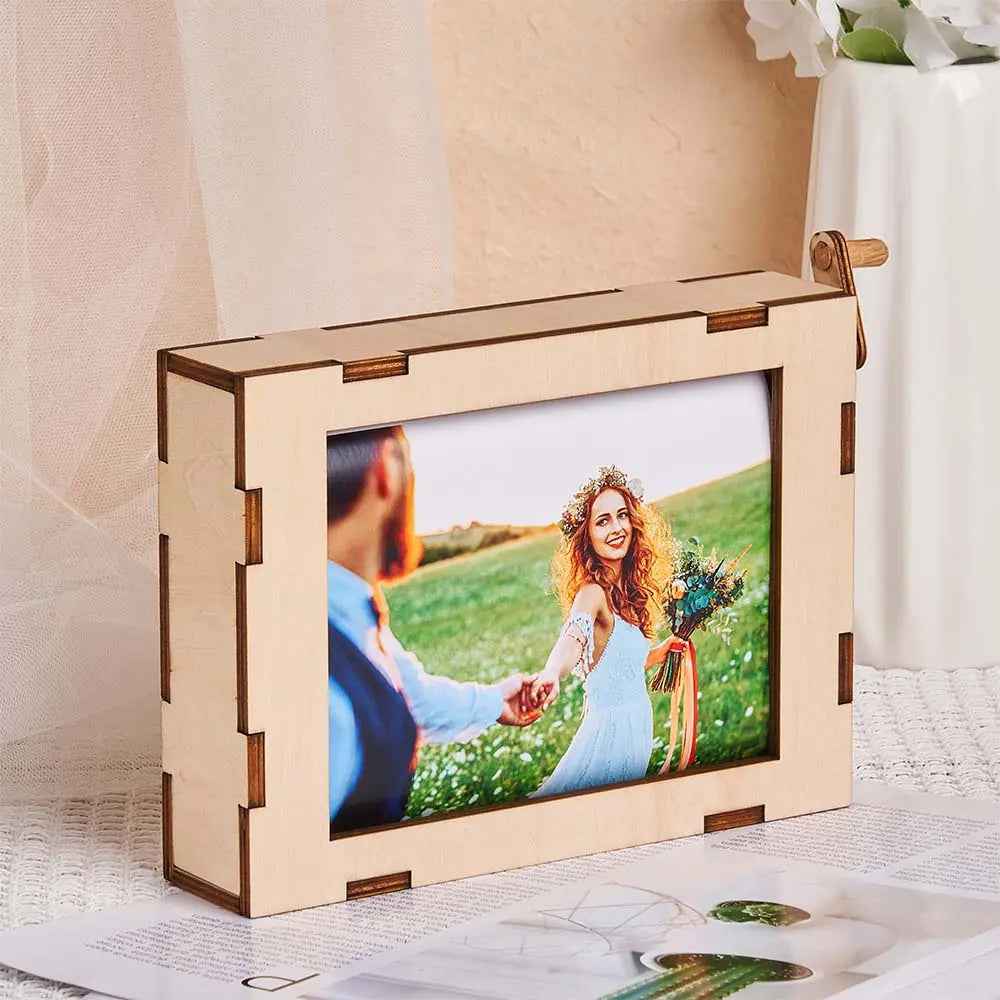 Unique Rolling Photo Frame - Personalised Wooden Decor for Special Occasions