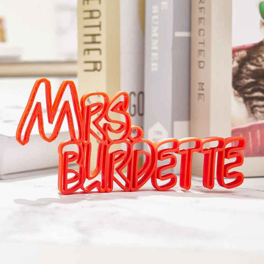 Custom 3D Name Plate Personalised Desk Name Plates Gift for Teacher, Friends, Family