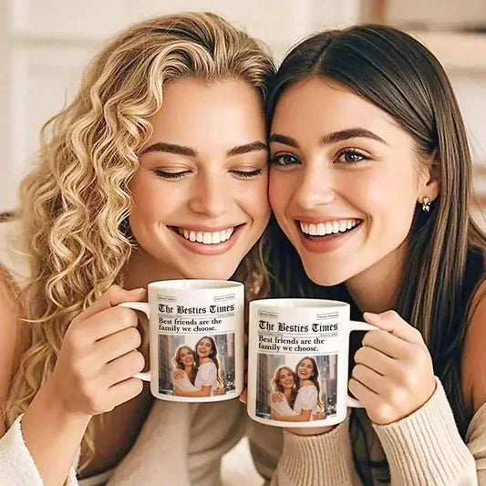 Custom Besties Photo Mug - Perfect Gifts for Friends | Personalised Friendship Mug
