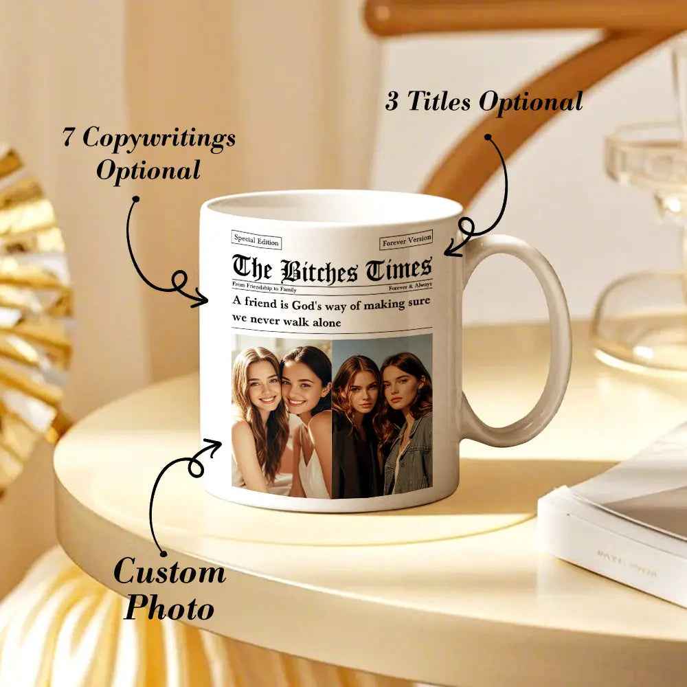 Custom Besties Photo Mug - Perfect Gifts for Friends | Personalised Friendship Mug
