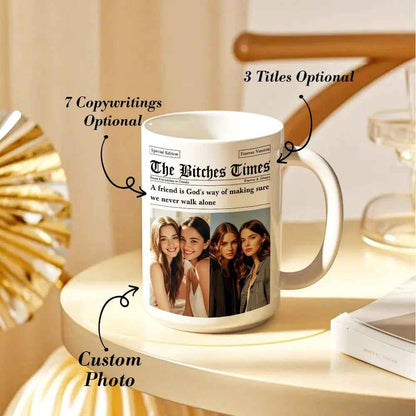 Custom Besties Photo Mug - Perfect Gifts for Friends | Personalised Friendship Mug