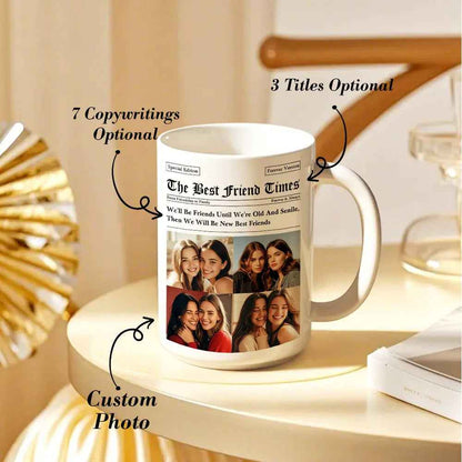 Custom Besties Photo Mug - Perfect Gifts for Friends | Personalised Friendship Mug