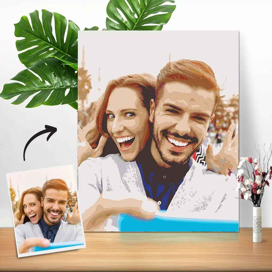 Custom Canvas Digital DIY Oil Painting Photo Paint By Numbers 30*40CM Customised Canvas Art