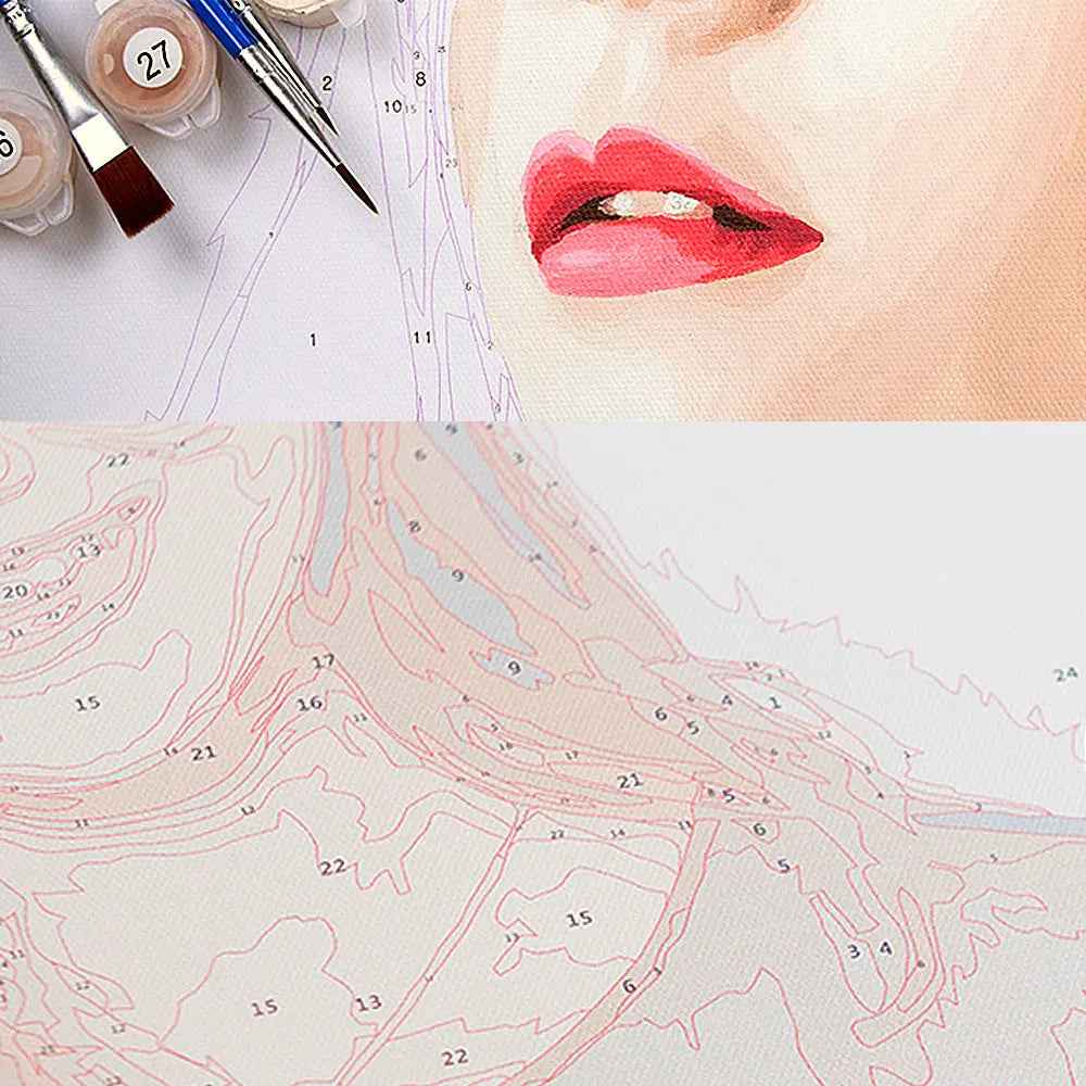 Custom Canvas Digital DIY Oil Painting Photo Paint By Numbers 30*40CM Customised Canvas Art