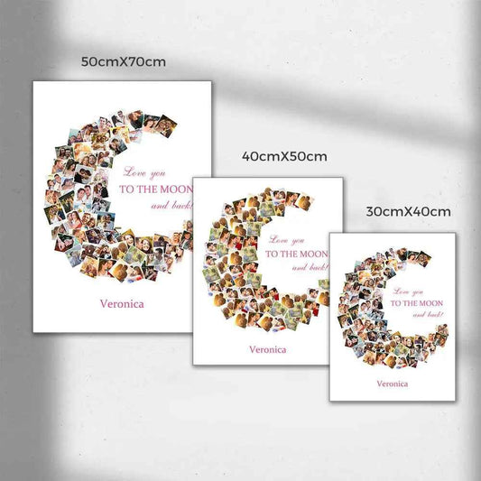 Custom Canvas Prints Love You To The Moon And Back Wall Art Decor, Personalised Gift, Customised Canvas Art