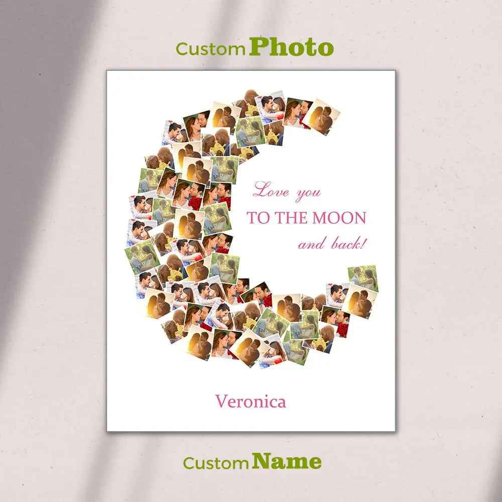 Custom Canvas Prints Love You To The Moon And Back Wall Art Decor, Personalised Gift, Customised Canvas Art