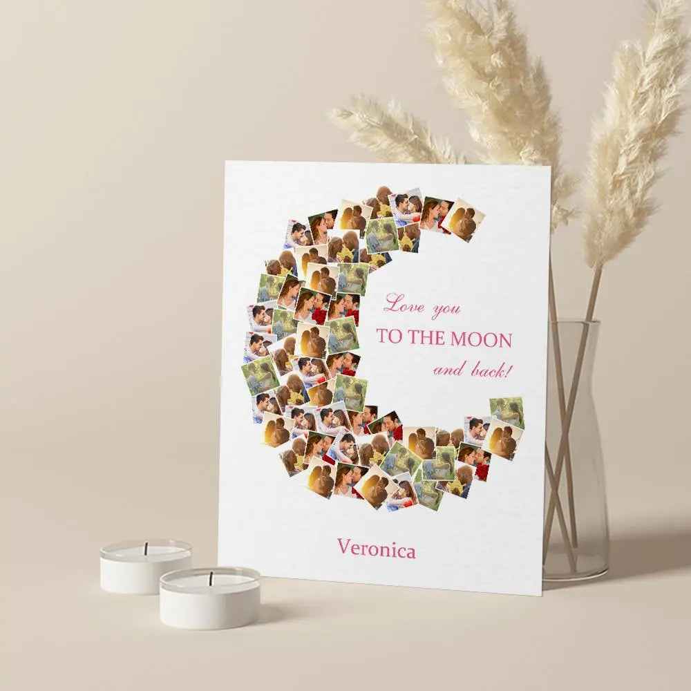 Custom Canvas Prints Love You To The Moon And Back Wall Art Decor, Personalised Gift, Customised Canvas Art