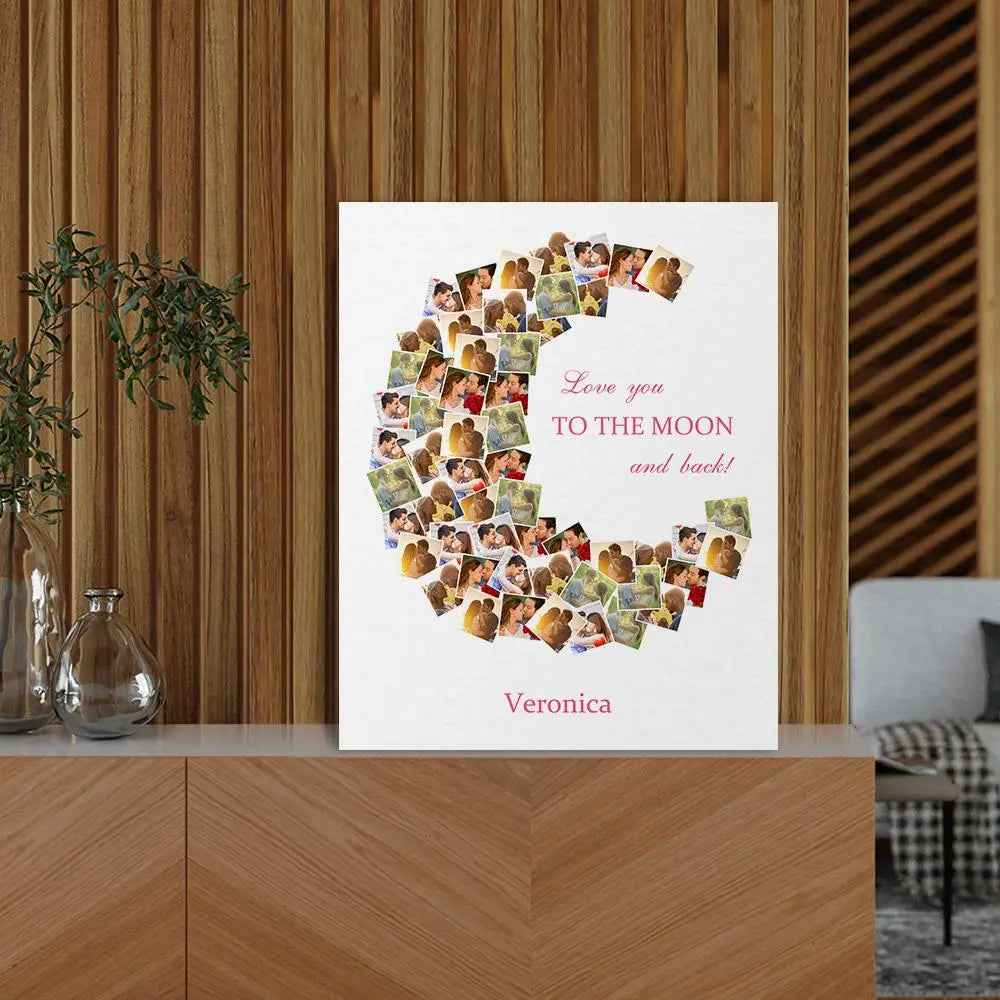Custom Canvas Prints Love You To The Moon And Back Wall Art Decor, Personalised Gift, Customised Canvas Art