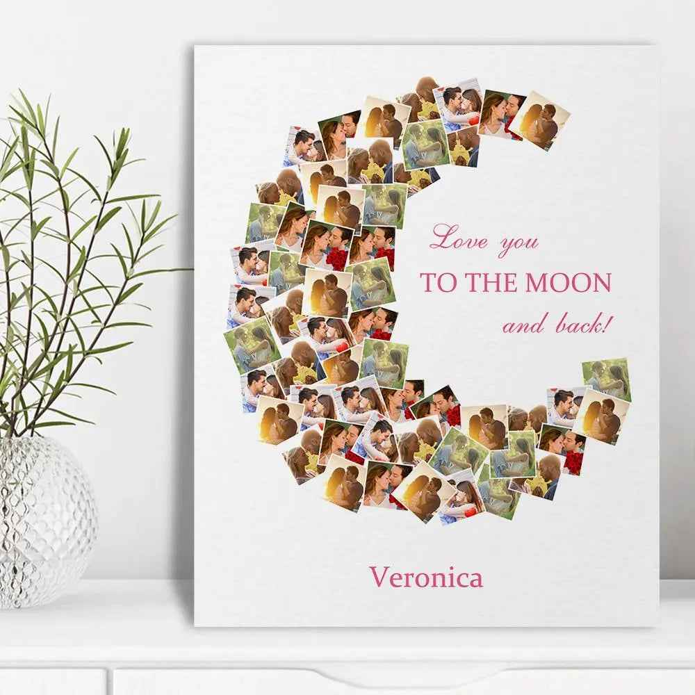 Custom Canvas Prints Love You To The Moon And Back Wall Art Decor, Personalised Gift, Customised Canvas Art