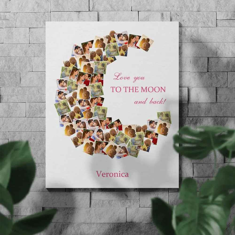 Custom Canvas Prints Love You To The Moon And Back Wall Art Decor, Personalised Gift, Customised Canvas Art
