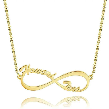 Custom Infinity Name Necklace - Personalized Double Name 925 Sterling Silver Necklace