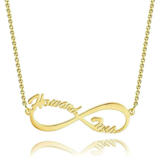 Custom Infinity Name Necklace - Personalized Double Name 925 Sterling Silver Necklace